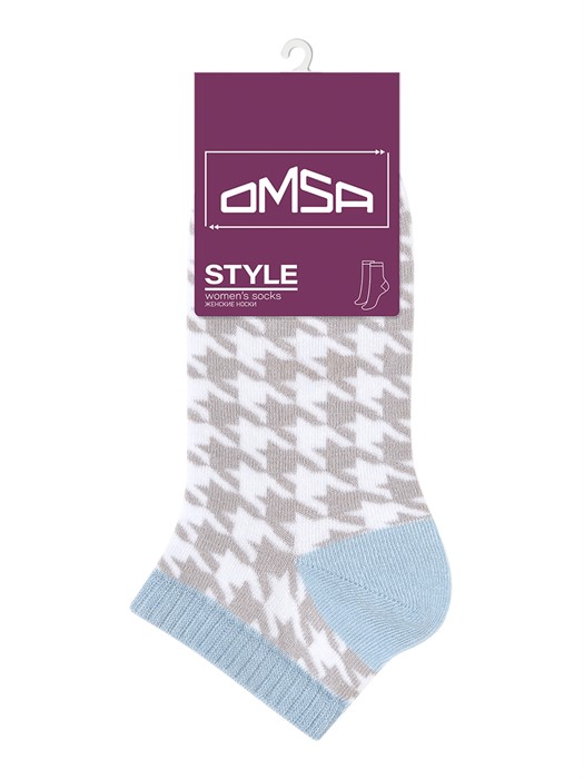 Носки OMSA жен. STYLE 551 укор. с рис. "лапки" - фото 10457