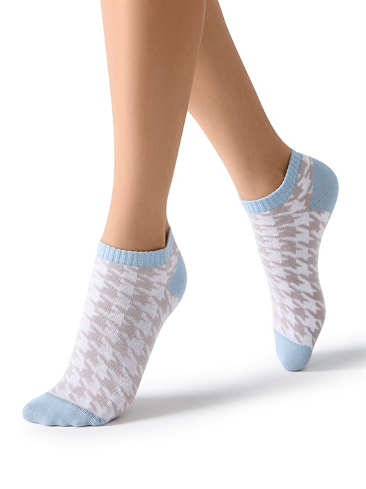 Носки OMSA жен. STYLE 551 укор. с рис. "лапки" - фото 10458
