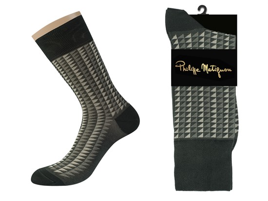 Носки Philippe Matignon муж. Ombra Merc.Cotton - фото 9680